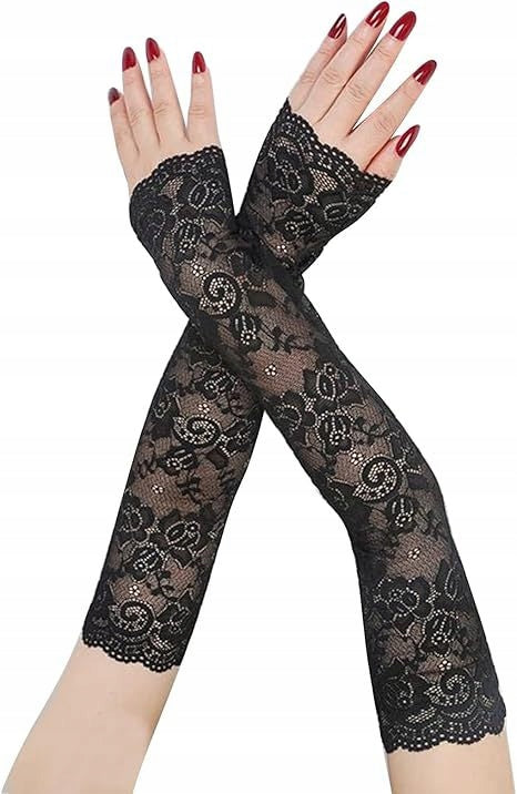 Detachable Lace Cuffs – Black