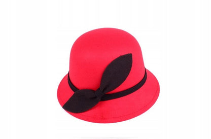 Dámský bucket klobouk – červený