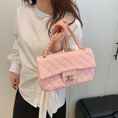 Gesteppte Damenhandtasche – rosa