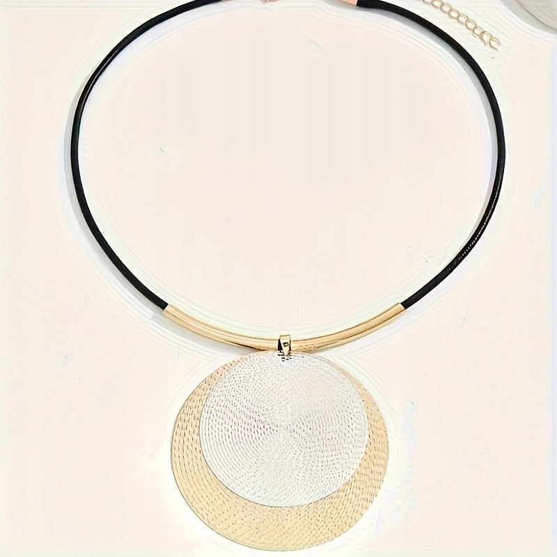Women's Circle Necklace – Gold-Tone & Silver-Tone