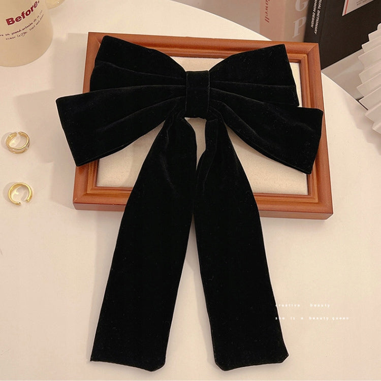 Hair Claw Clip with Bow – Black