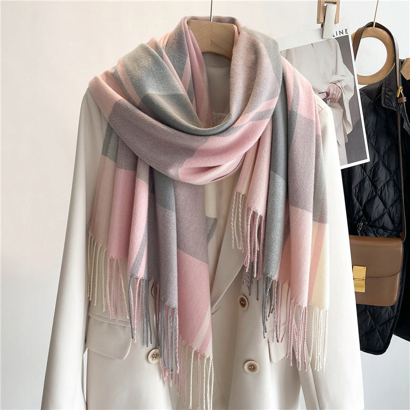 Écharpe d’hiver pour femme 200 × 66 cm – multicolore