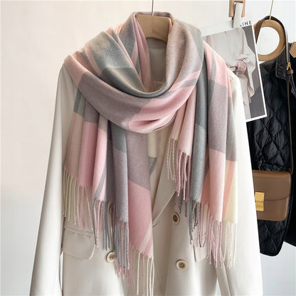 Écharpe d’hiver pour femme 200 × 66 cm – multicolore