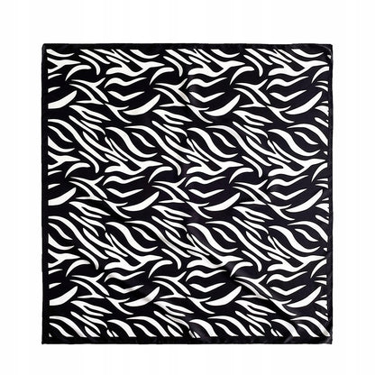 Silk-Effect Square Scarf 90 × 90 cm – White