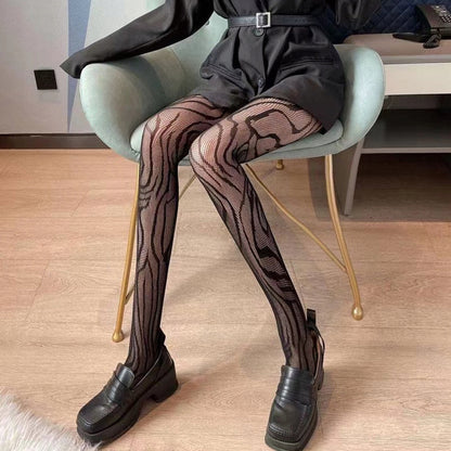 Women's Lace Tights – Black