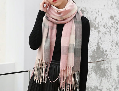 Écharpe d’hiver pour femme 200 × 66 cm – multicolore