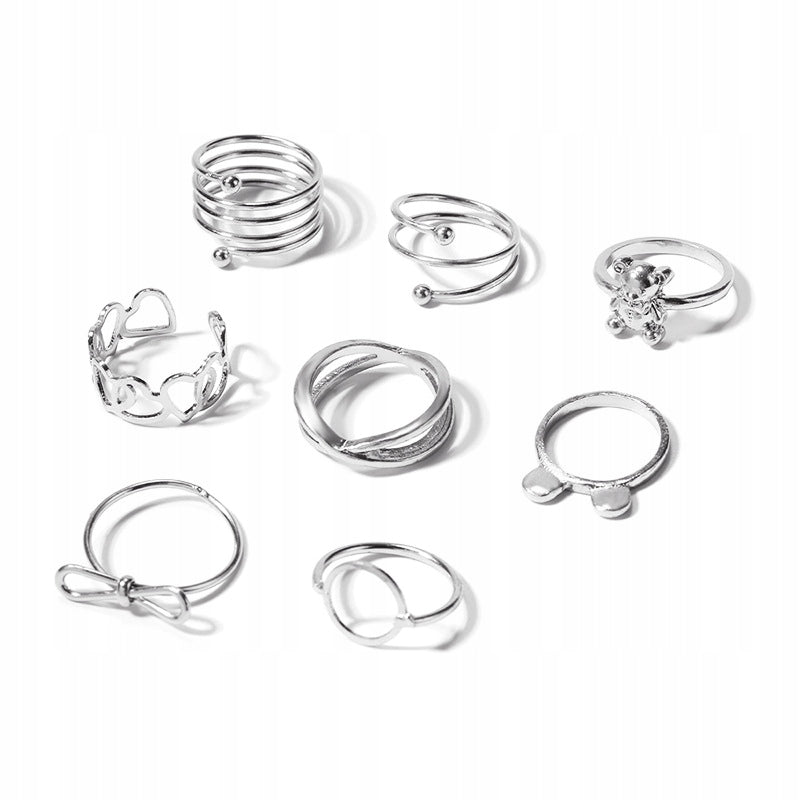 Conjunto de anillos – plateado