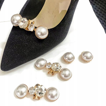Cubic Zirconia Shoe Clips — Elegant Decorative Accessories for High Heels