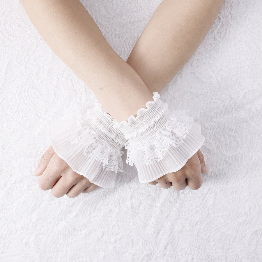 Detachable Lace Cuffs – White