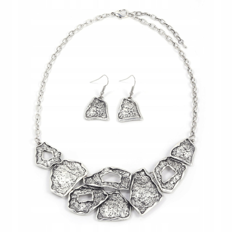 Necklace & Earrings Set – Silver-Tone