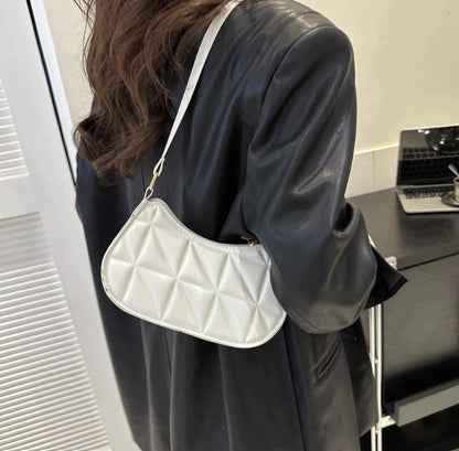Gesteppte Damenhandtasche – weiß