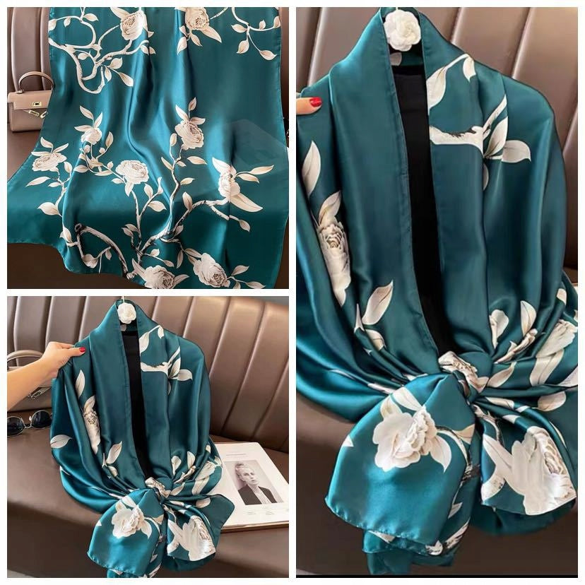 Silk-Effect Scarf 180 × 90 cm