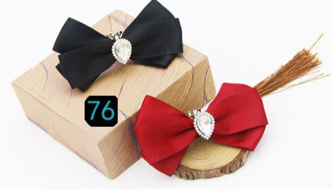 Clips para zapatos con lazos de satén – burdeos