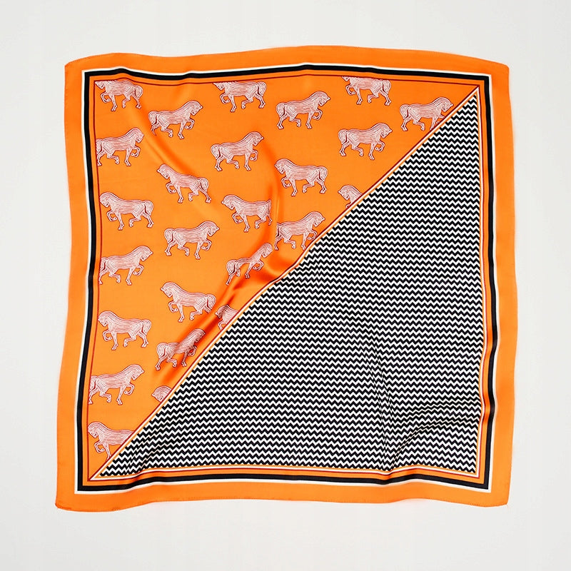 Foulard effet soie pour femme 70 × 70 cm