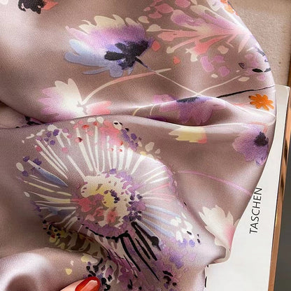 Seidenähnliches Damenhalstuch 70 × 70 cm