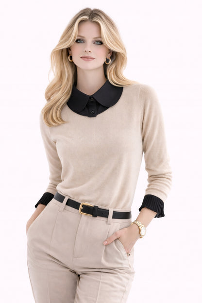 Col amovible pour femme – noir