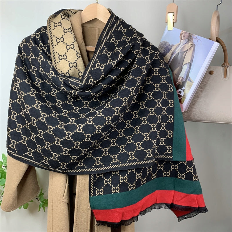 Women's Elegant Warm Winter Scarf — Sophisticated Style, 180×66