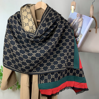 Women's Elegant Warm Winter Scarf — Sophisticated Style, 180×66