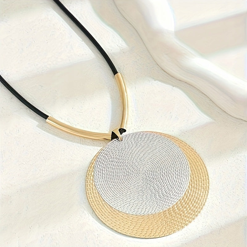 Women's Circle Necklace – Gold-Tone & Silver-Tone