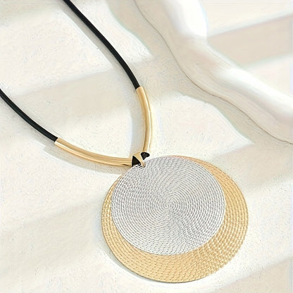 Women's Circle Necklace – Gold-Tone & Silver-Tone