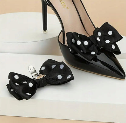 Bow Shoe Clips – Black
