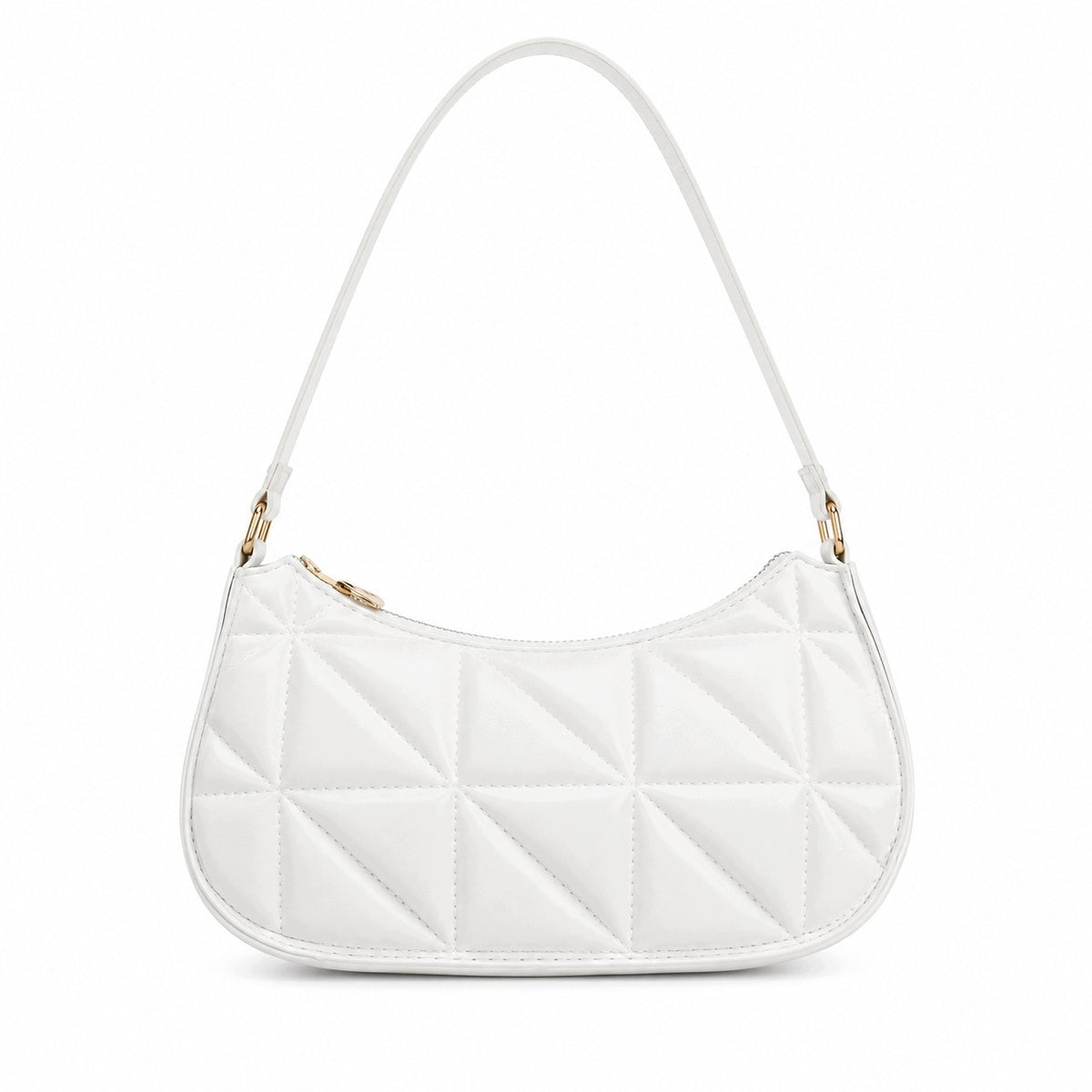 Gesteppte Damenhandtasche – weiß