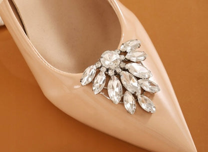 Cubic Zirconia Shoe Clips — Elegant Decorative Accessories for High Heels