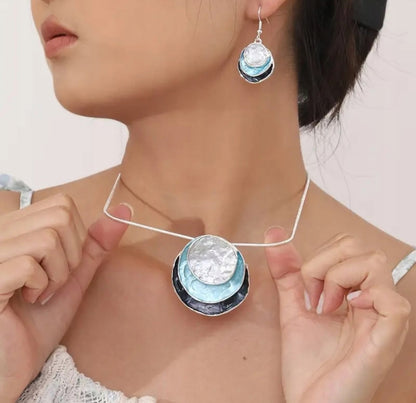 Necklace & Earrings Set – Blue