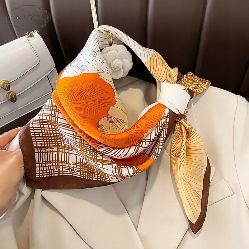 Silk-Effect Square Scarf 70 × 70 cm