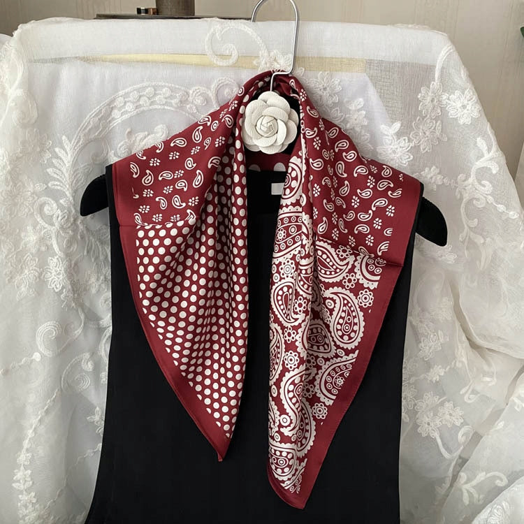 Women's Printed Silky Square Scarf — Gift Idea, 70×70 cm