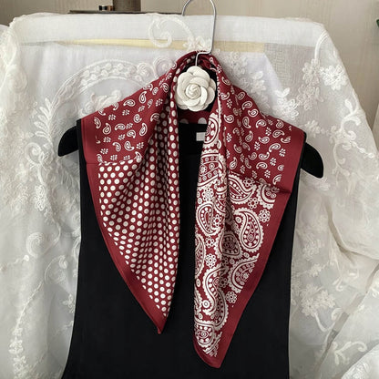 Women's Printed Silky Square Scarf — Gift Idea, 70×70 cm