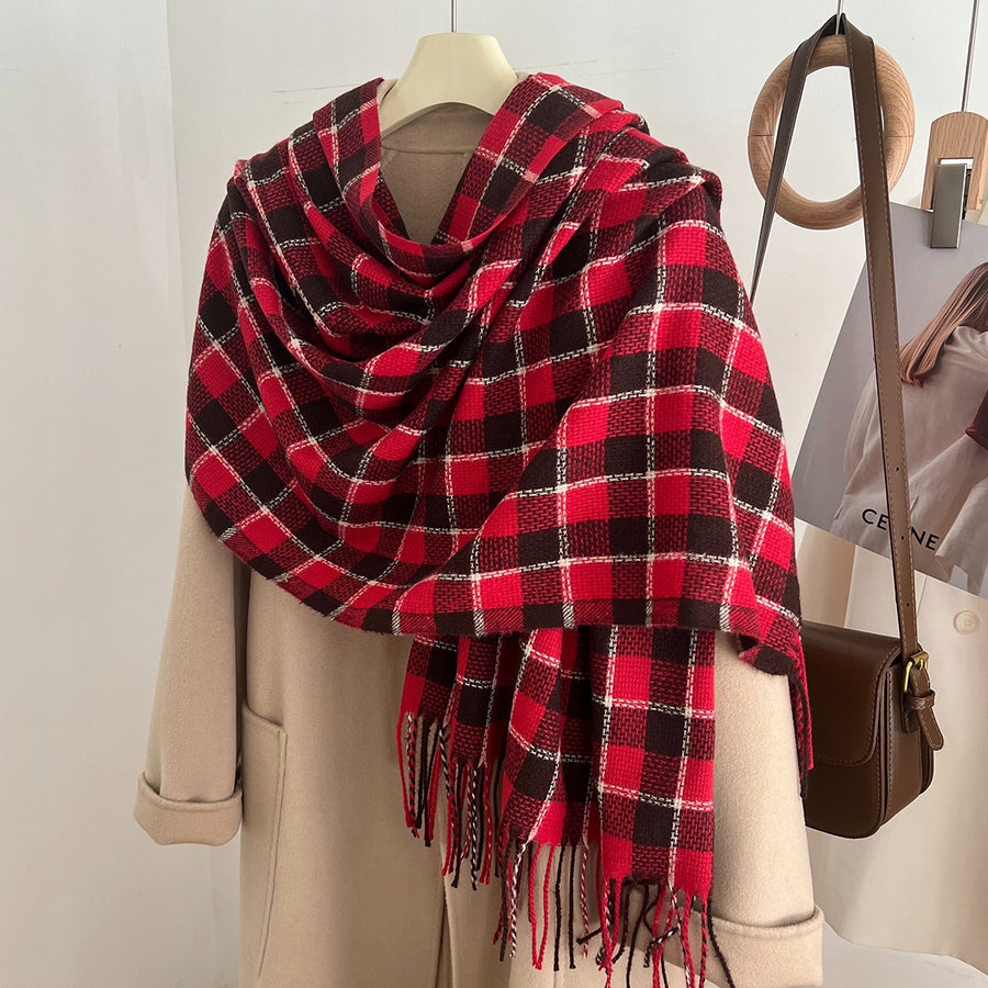 Écharpe d’hiver pour femme 200 × 66 cm – multicolore