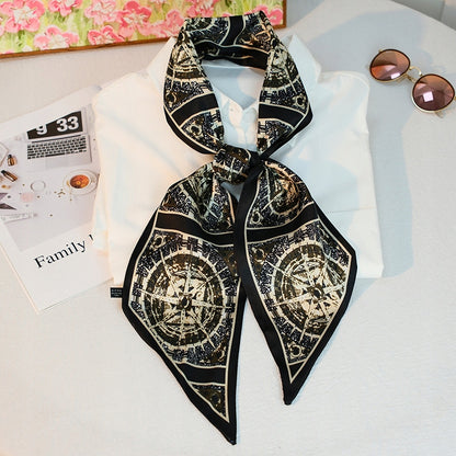 Foulard effet soie pour femme 13 × 147 cm