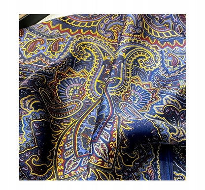 Silk-Effect Scarf 180 × 90 cm – Navy