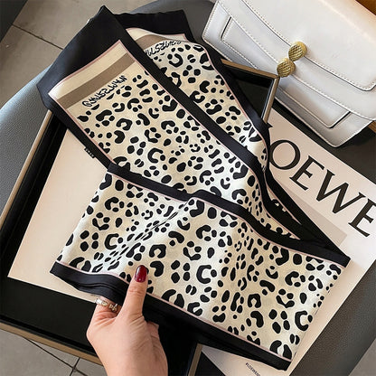 Silk-Effect Square Scarf 13 × 150 cm