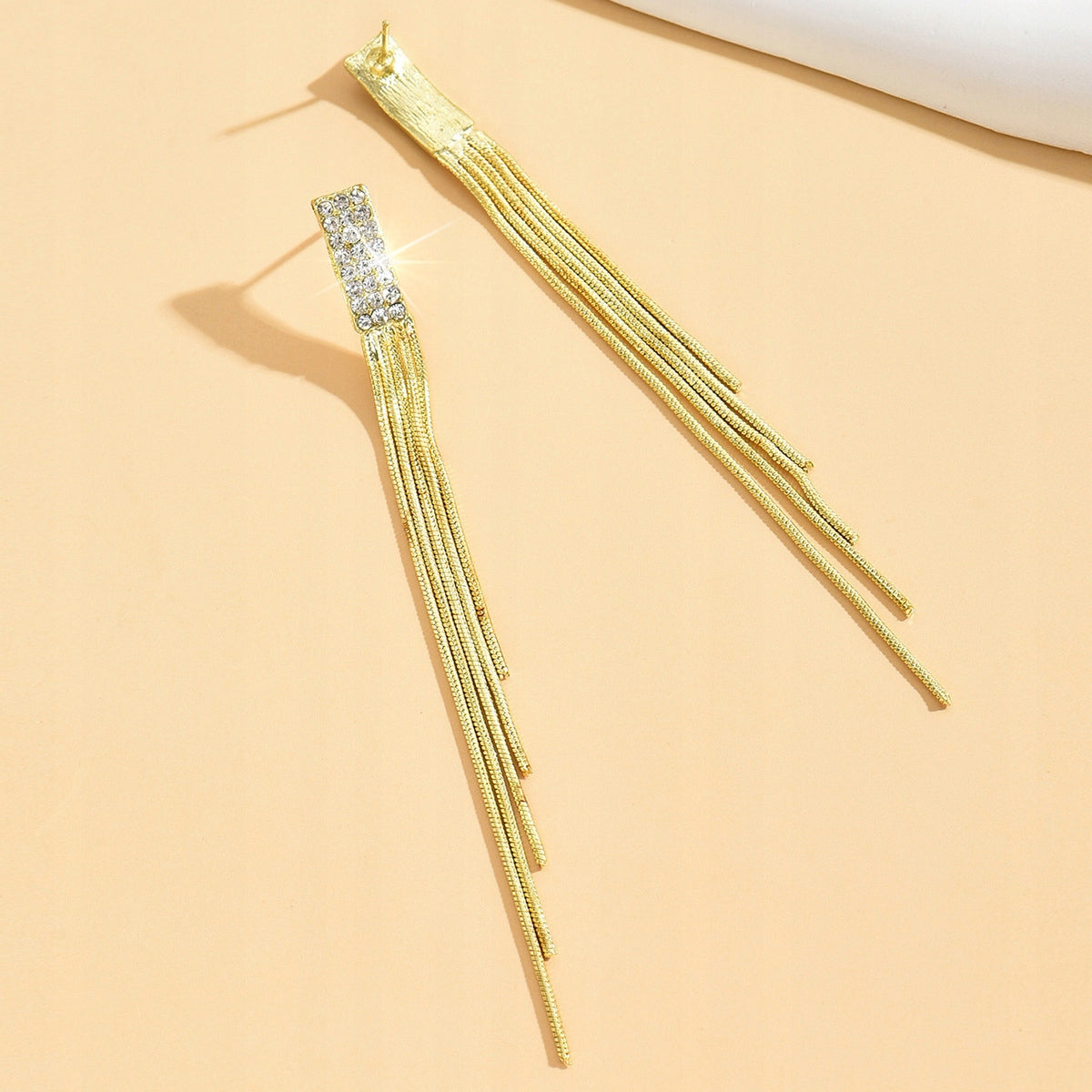 Drop Earrings with Rhinestones – Silver-Tone & Gold-Tone