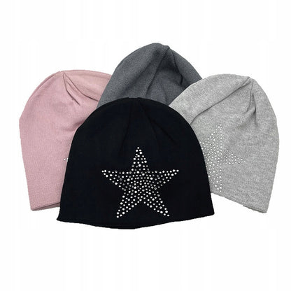 Gorro de mujer con circonitas – gris