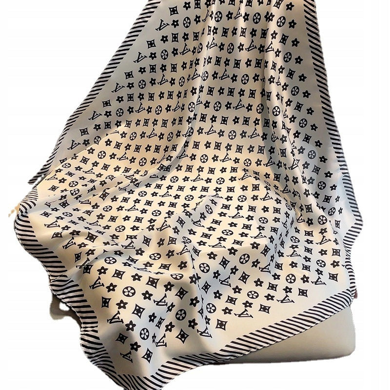 Foulard effet soie pour femme 70 × 70 cm