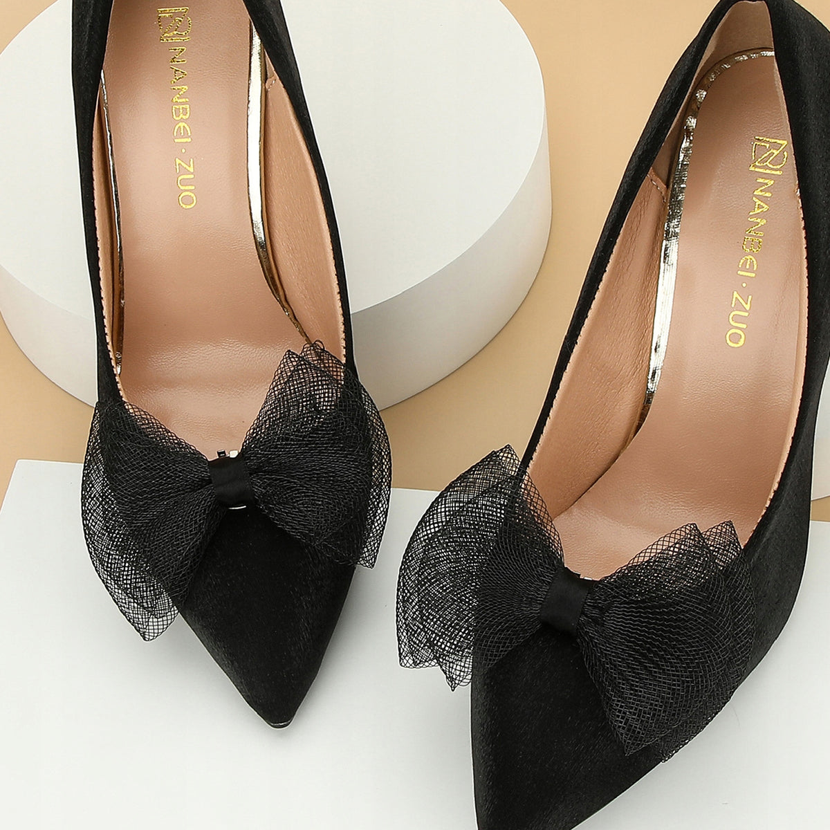 Schuhclips in Schleifenform – schwarz