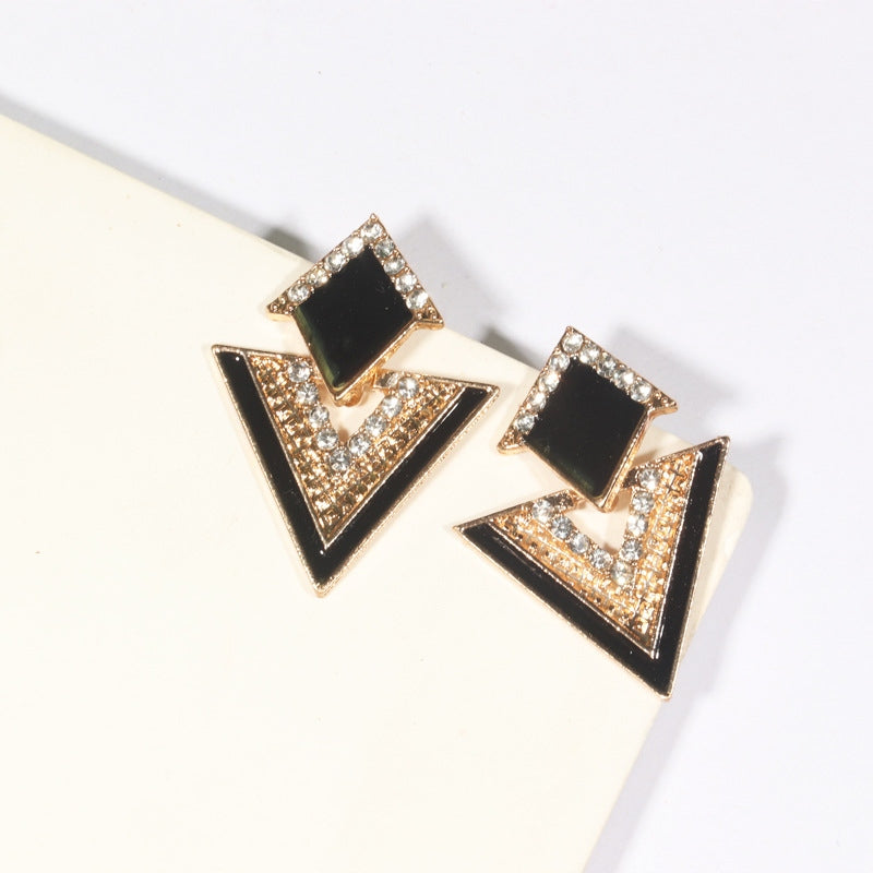 Elegant Women's Gold-Tone Cubic Zirconia Stud Earrings for Special Occasions