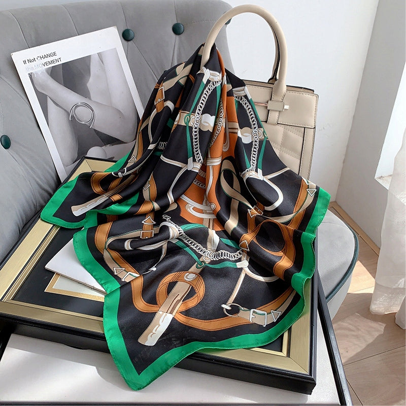 Silk-Effect Square Scarf 70 × 70 cm