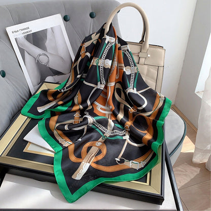 Silk-Effect Square Scarf 70 × 70 cm