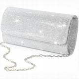 Clutch-Handtasche – silberfarben