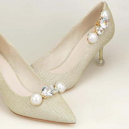 Cubic Zirconia Shoe Clips — Elegant Decorative Accessories for High Heels