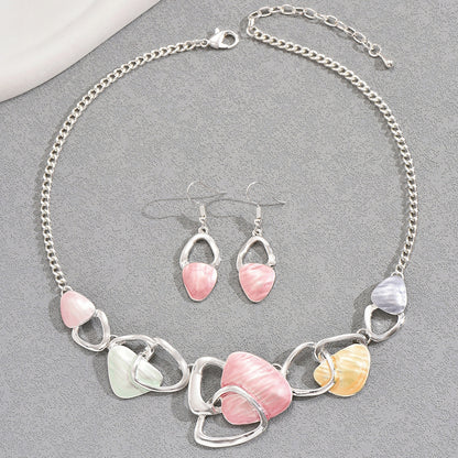 Elegant Pastel Necklace and Earrings Set — Fashion Jewellery