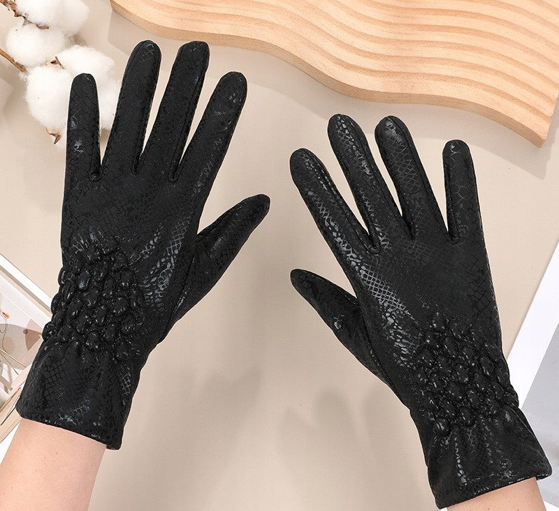 Guantes de cuero de mujer – negro