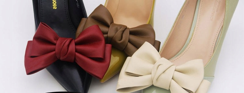 Clips de chaussures à nœuds – beige