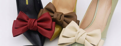 Clips de chaussures à nœuds – beige