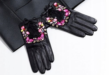 Gants en cuir pour femme – noir
