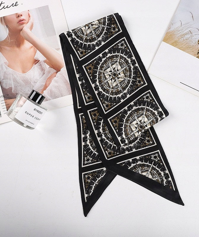 Foulard effet soie pour femme 13 × 147 cm
